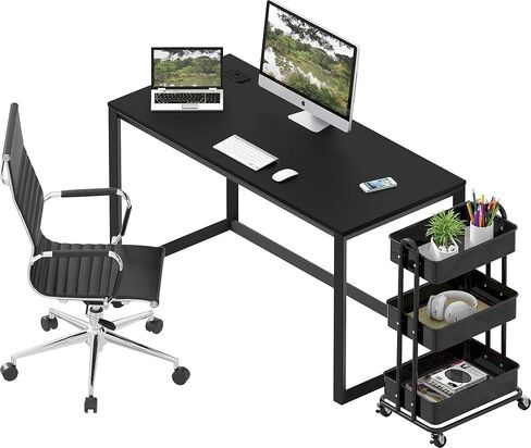 SHW Home Office 55-Inch Large Computer Desk, Maple in Saudi Arabia