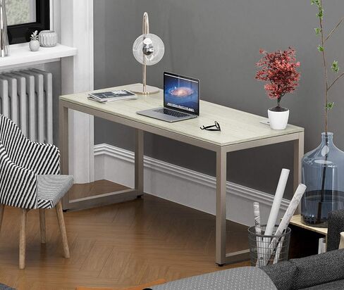 SHW Home Office 55-Inch Large Computer Desk, Maple in Saudi Arabia