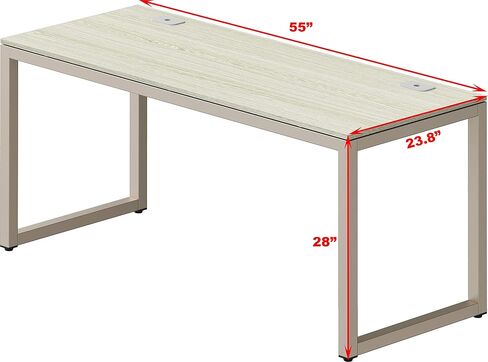 SHW Home Office 55-Inch Large Computer Desk, Maple in Saudi Arabia