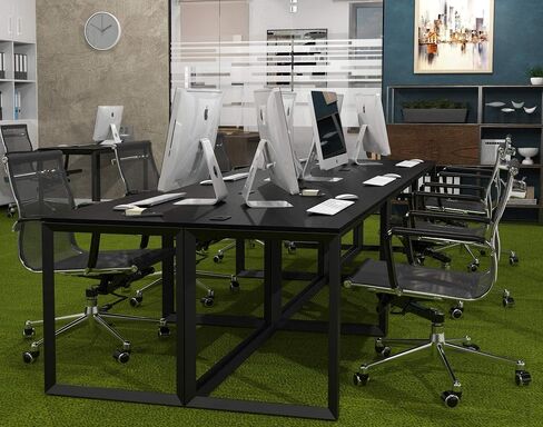 SHW Home Office 55-Inch Large Computer Desk, Maple in Saudi Arabia