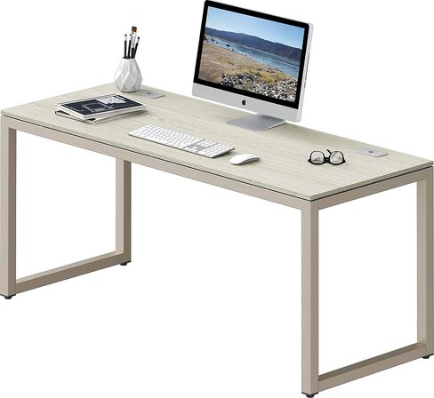 SHW Home Office 55-Inch Large Computer Desk, Maple in Saudi Arabia