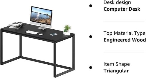 SHW Home Office 55-Inch Large Computer Desk, Maple in Saudi Arabia