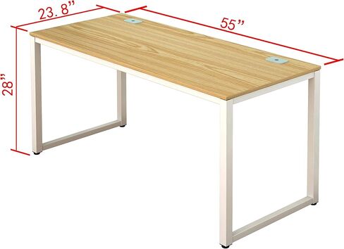 SHW Home Office 55-Inch Large Computer Desk, Maple in Kuwait