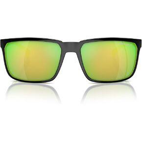 Arnette Man Sunglasses Matte Top Navy On Light Blue Frame, Dark Grey Mirror Water Polar Lenses, 58MM