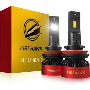 مصابيح Firehawk 9006/HB4 LED 40000LM 6000K أبيض بارد، مصباح ضباب بقابس N-Play لمدة 5 دقائق، عبوة من 2
