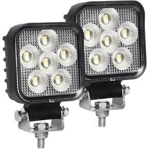 Exzeit 80W Led Work Lights for Truck, 150° Flood Lights for Trucks Mini Excavator Trators Trailer Skid Steer Work Equipment, 12V/24V