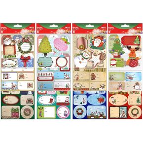 Christmas Gift Tag Stickers–Xmas Label Stickers for Gift Bags,Self Adhesive for Holiday Present Wrapping - Large & Small Size,to and from Sticky Name Tags,Easy Peel and Stick on,Pack of 168
