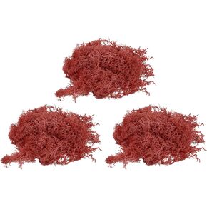 MECCANIXITY 3 قطع 1.26 أونصة طحلب حرفي مزيف طحلب اصطناعي طحلب طبيعي محفوظ للفنون الحرفية الأزهار DIY مشروع جدار الزفاف حديقة الفناء طاولة مرابي الديكور (رمادي فاتح)