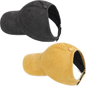 3 PCS Backless Cap for Women Thick Curly Hair,High Ponytail Satin Lined Baseball Hats for Afro Puff Ponytail