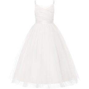 JerrisApparel Flower Girls Dress Wedding Pageant Tulle Dresses Birthday Party Ball Gown in Kuwait