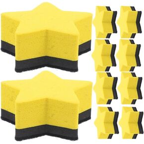 EXCEART Mini Magnetic Dry Erase Eraser: 15Pcs Star Shaped Chalkboard Cleansers Reusable Whiteboard Wipes Pad for Office Classrooms