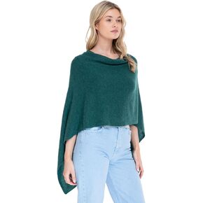 Cashmere -100% Cashmere Draped Dress Topper Poncho (Wild Wood)