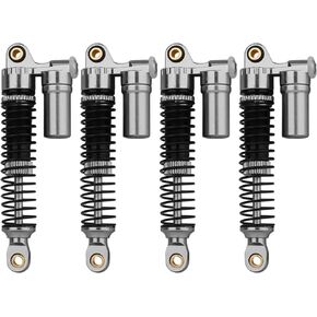Aluminium 53mm/59mm/66mm/78mm Shocks- Long Threaded Shock Absorber Oil Damper for TRX4M TRX-4M 1/18 RC Crawler Upgrades (red, 53mm)