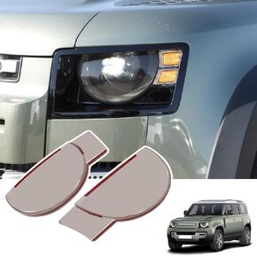 ABS Car Headlight Protection Cover Compatible with Land Rover Defender 90 110 130 2020-2024 Auto Front Headlight Decorative Protection Trim Cover