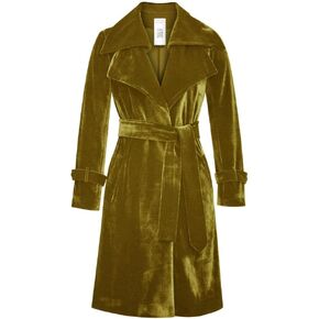 CHIC STAR Womens Double Collar Velvet Coat