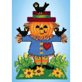 Design Works Crafts Scarecrow Pumpkin Plastic Canvas Kit