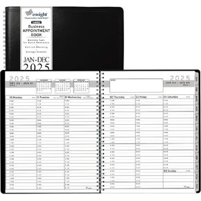 2025 Appointment Book & Planner- Ensight 6.5 x 8.5 inches, Large Tabbed Daily Hourly Weekly Planner, Calendar & Schedule Book 30-Minute time Slots Business & Personal Planner Jan 2025 Dec 2025 Magenta