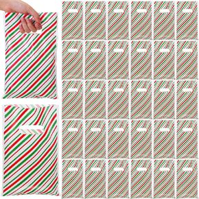 GliCraft 100 Pcs Christmas Nativity Gift Bags with Handles Nativity Scene Treat Bags Plastic Goodie Candy Bags for Night Decoration Christmas Party Gift Wrapping Supplies, 9.84''x6.5''