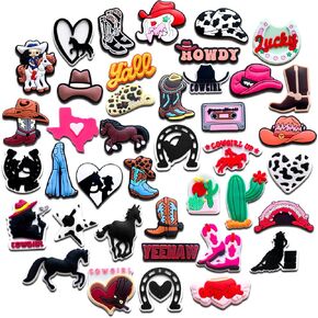40Pcs Cheer Truck Unicorn Astronaut Plants Shoe Charms, Terror Cowboy Gardening Music Camp Croc Charms Pack for Shoe Decoration