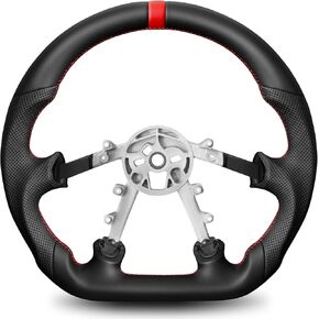 Steering Wheel for Chevy Corvette C5 1997-2004 Full Nappa Perforated Leather D-shaped Flat-bottom Hand-Stitched for Corvette C5 Z06 Steering Wheel Replacement for C5 All Trims Levels