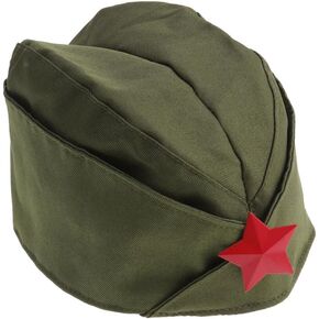 1Pc Beret Sailor Hat, Nautical Red Star Stage Performance Sailor Dance Boat, Russian Captain Sailor Cap for Party Supplies Cosplay Favors Role Play, Green