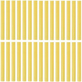 30 Pack Mini Size Hot Glue Sticks, Hot Glue Gun Bulk Sticks,Length 100mm / 4", Diameter 7mm / 0.27"/ 0.28 Inch for Kids and Adults DIY Craft, Repairing, Decoration,Yellow 0.7cm x 10cm