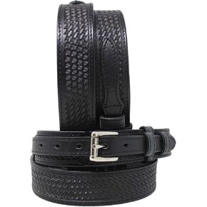 Western 1-1/2" Basket Weave Ranger Full-Grain Black Leather 26RT36TN