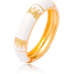 Dripping Oil Bracelets for Women Vintage Enamel Gold Cuff Dripping Oil Bangle Bracelets for Sixteen Jewelry Spring Opening for Wife Girlfriend Birthday Christmas Mother Day