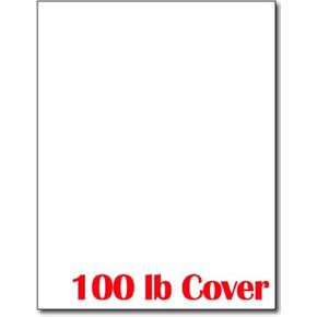 White 8" x 10" Cardstock - Blank Ultra Thick Paper - Heavy Weight 14pt 100lb Cover Card Stock for Inkjet & Laser Printer (100 Sheets)