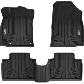 3W Floor Mats Fit 2022-2025 Hyundai Tucson (Not for Hybrid), All Weather TPE Custom Fit Car Floor Liners 1st & 2nd Row, Black