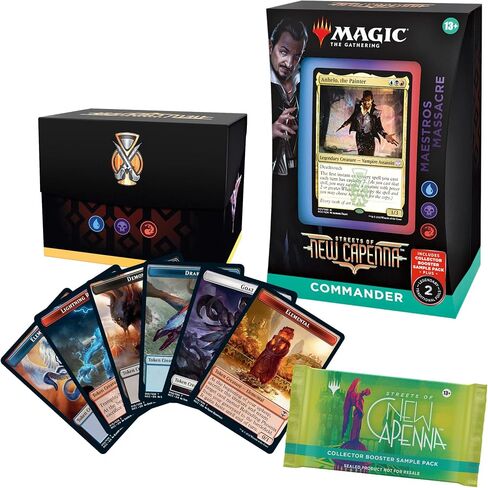 Magic: The Gathering Streets of New Capenna Commander Deck - Maestros Massacre + حزمة عينة معززة لهواة الجمع in Saudi Arabia