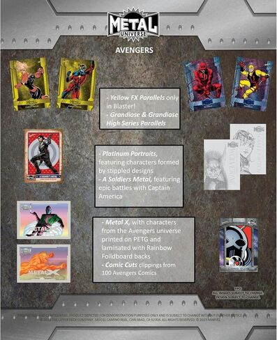 صندوق مكبر Skybox Metal Universe Marvel Avengers Blaster 2024 من Upper Deck (36 بطاقة تداول) in Saudi Arabia