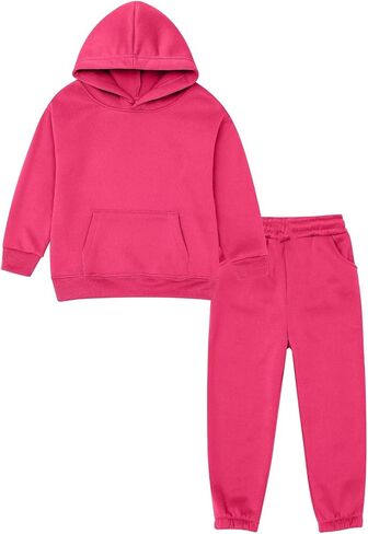 ACEFAST INC Girls Boys Tracksuit Pullover Hoodie Jogging Pants Set 2 Pieces Sweatsuit for Kids Fashion Sweatshirt Set in Saudi Arabia