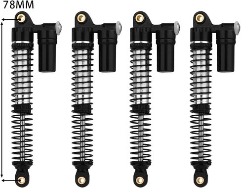 Aluminium 53mm/59mm/66mm/78mm Shocks- Long Threaded Shock Absorber Oil Damper for TRX4M TRX-4M 1/18 RC Crawler Upgrades (red, 53mm) in Saudi Arabia