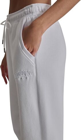 DKNY Women's Varsity Embroidered Logo Relaxed Fit Fleece Sweatpant in Saudi Arabia