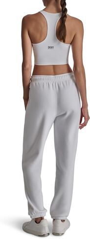 DKNY Women's Varsity Embroidered Logo Relaxed Fit Fleece Sweatpant in Saudi Arabia