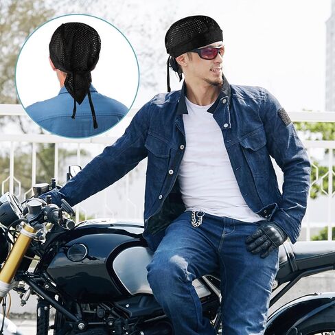 Cooling Do Rags Skull Cap Helmet Liner, Men Women Breathable Cycling Headscarf Cooling Do Rags Head Scarf for Men Mesh Durag Motorcycle Head Wrap Cooling Helmet Liner Cooling Headbands for Men in Saudi Arabia