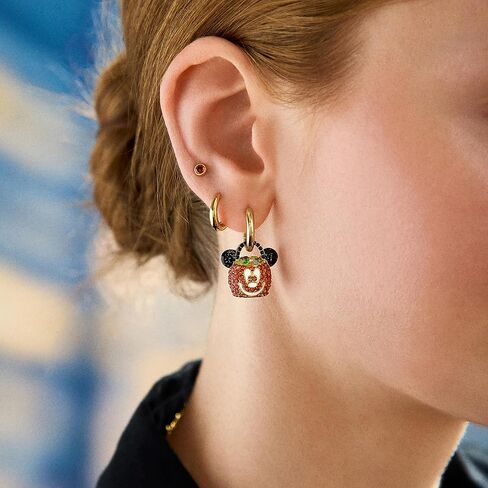 Disney's Mickey Mouse Pumpkin Huggie Earrings - Orange in Saudi Arabia