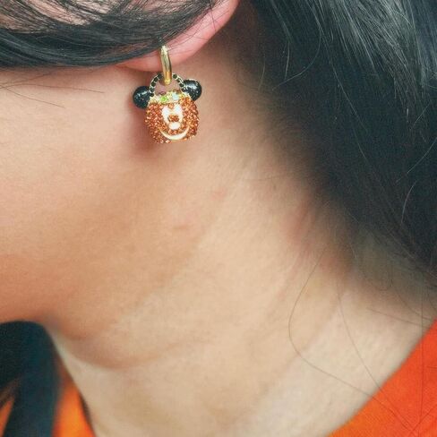 Disney's Mickey Mouse Pumpkin Huggie Earrings - Orange in Saudi Arabia