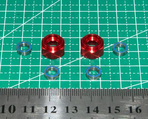Front Wheel Hex Adapter & Bearing Compatible with 1/10 Tamiya DT03 DT-03 Upgrade RC Car Metal Part(Dark Blue) in Saudi Arabia