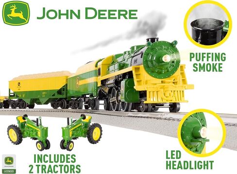 مجموعة قطار John Deere GP38 Freight LionChief Electric O Gauge Bluetooth 5.0 مع جهاز تحكم عن بعد in Saudi Arabia