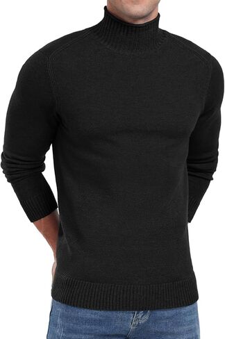 Sailwind Mens Knitted Pullover Sweater Casual Mock Turtleneck Raglan Sweater in Kuwait