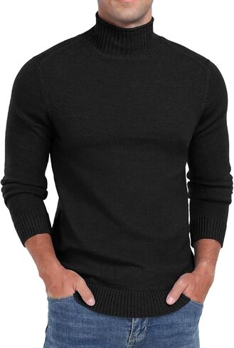 Sailwind Mens Knitted Pullover Sweater Casual Mock Turtleneck Raglan Sweater in Kuwait