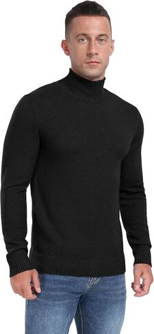 Sailwind Mens Knitted Pullover Sweater Casual Mock Turtleneck Raglan Sweater in Kuwait