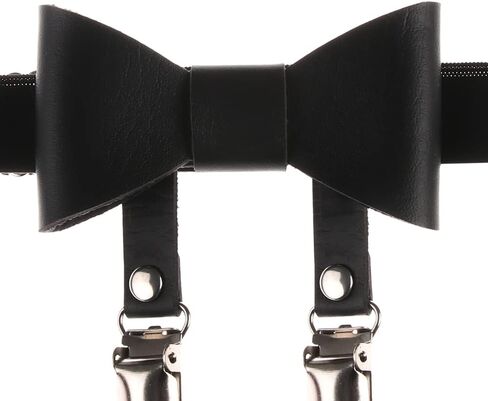 HomeSoGood 2PCS Bowknot الساق الرباط الأشرطة الفخذ تسخير الشرير الفخذ الدائري النساء السيدات القوطية الملحقات الجلود فو (11.81 "- 19.69"، أسود) in Saudi Arabia