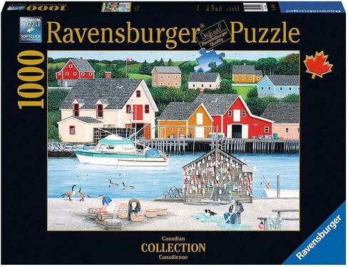 Ravensburger Fisherman's Cove Canadian Collection Canadienne 1000 Piece Jigsaw Puzzle for Adults – Every piece is unique, Softclick technology Means Pieces Fit Together Perfectly in Saudi Arabia