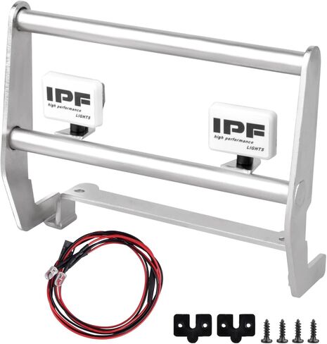 ممتص الصدمات الأمامي المعدني RC مع أضواء LED بيضاء 5 مم لزاحف RC 1:10 متوافق مع Traxxas TRX-4 Bronco Defender F150 High Trail in Kuwait