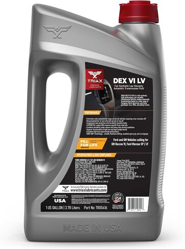 TRIAX DEX VI LV ATF Full Synthetic Low Viscosity, OEM Grade, Fill for Life, Compatible with GM Dexron VI, Honda/Acura DW-1, Toyota WS, Most GM, Chrysler, and Jeep Vehicles (1 Gallon) in Saudi Arabia