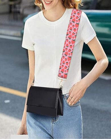 حزام محفظة بديل بحزام كتف عريض 5.08 سم، حزام حقيبة يد لطيف، أحزمة بديلة لحزام الحقيبة قابلة للتعديل in Kuwait