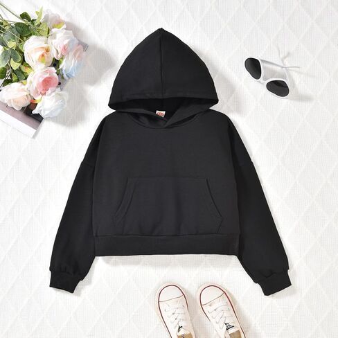 Toddler Little Girls Long Sleeve Hoodie Sweatshirts Split Flare Pants Sweatsuit Outfits in Saudi Arabia